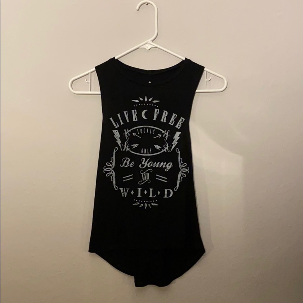 Full Tilt Black Crop Top Tank